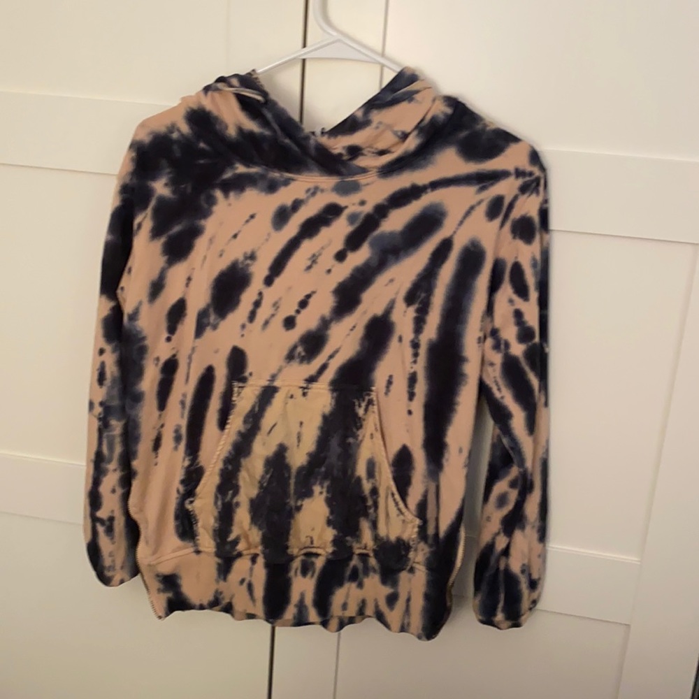 Black and Beige Tye Dye YFB Hoodie